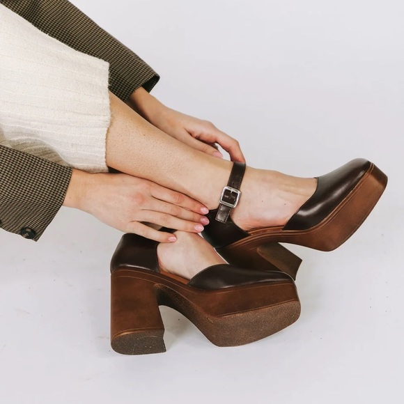 🆕FREE PEOPLE Gwen Platform Mary Janes-Size 8.5 - Picture 4 of 16